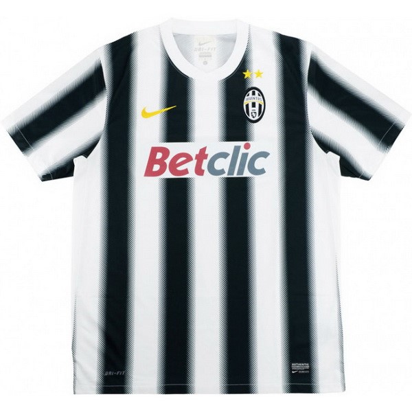 Tailandia Camiseta Juventus Primera Equipación Retro 2011 2012 Negro Blanco